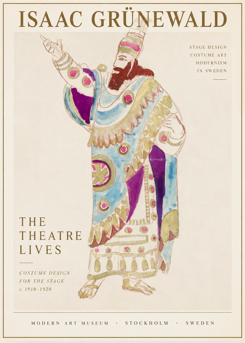 Isaac Grünewald The Theatre Lives No1 - Poster