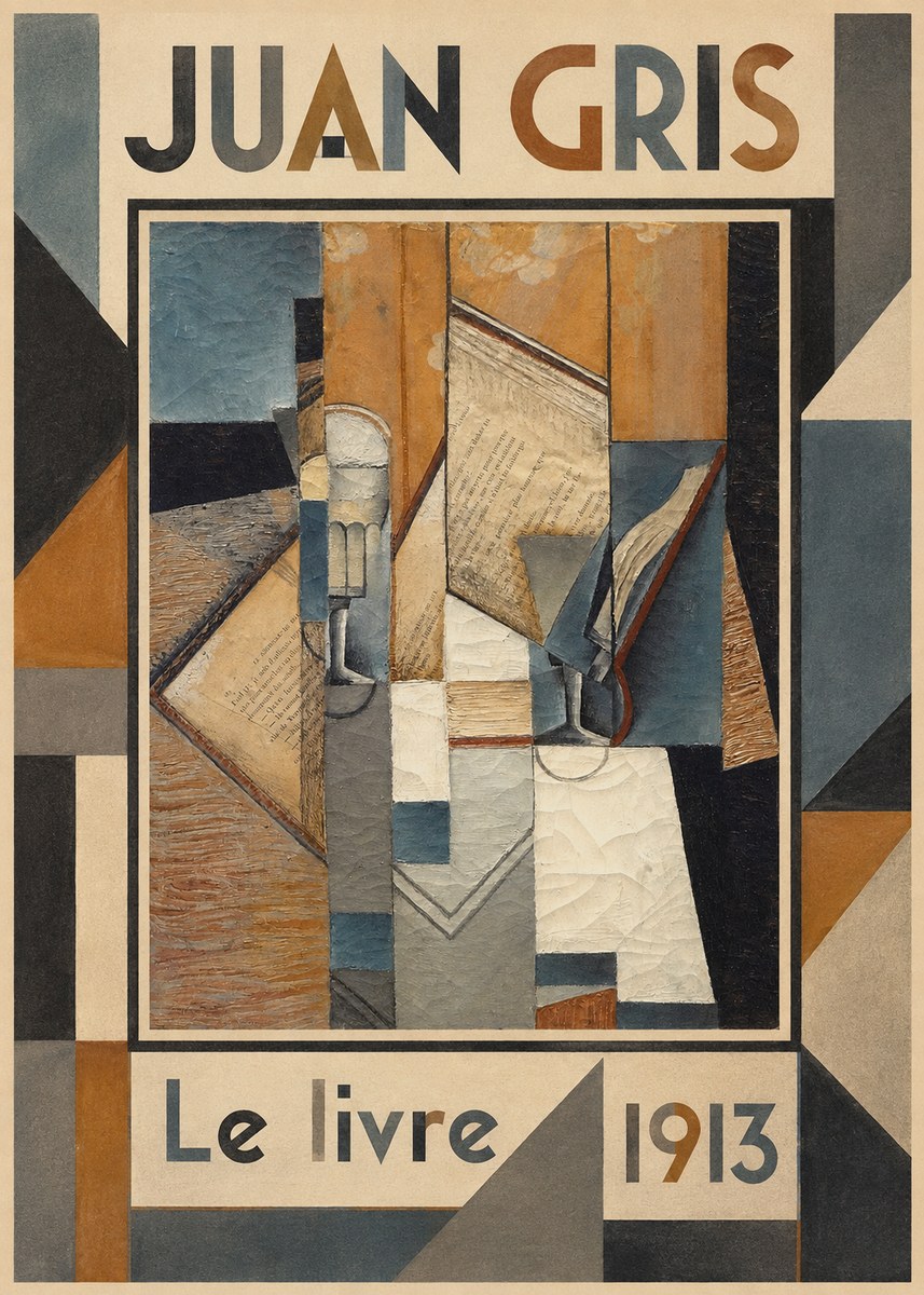 Juan Gris Le Livre No4 - Poster