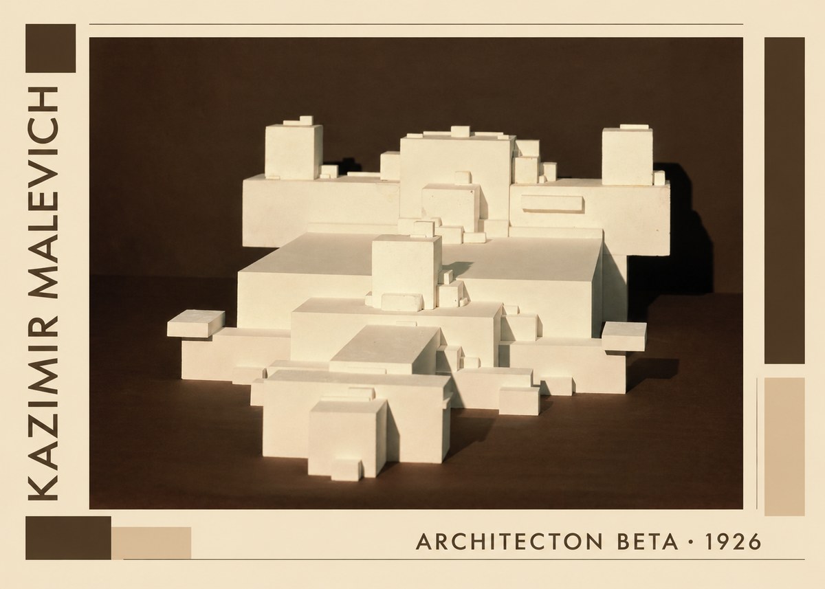 Kazimir Malevich Architecton Beta No1 - Poster
