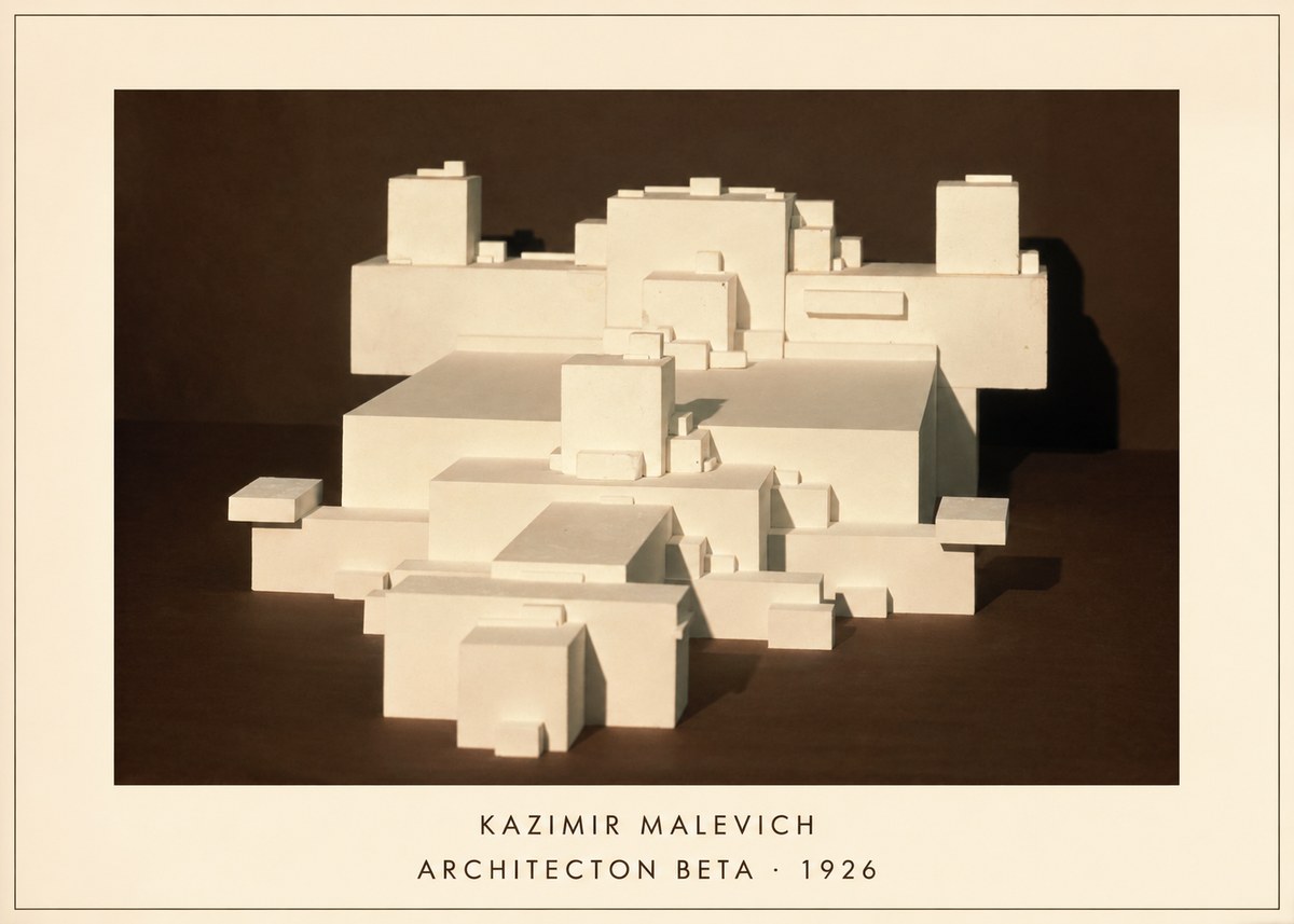 Kazimir Malevich Architecton Beta No4 - Poster