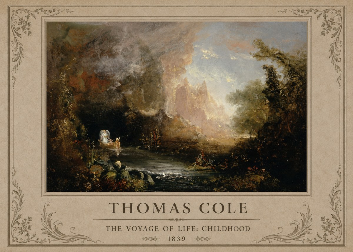 Thomas Cole The Voyage of Life: Childhood II No1 - Poster
