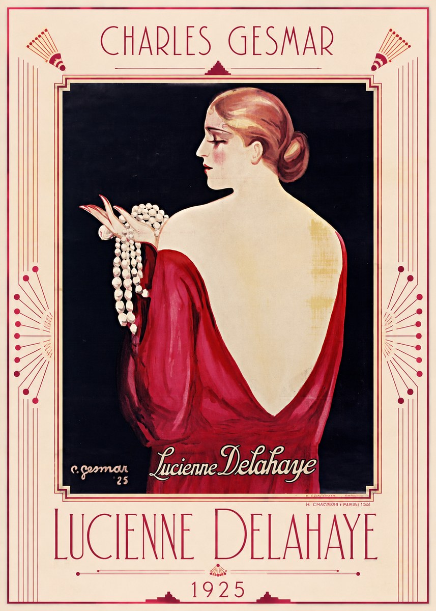 Charles Gesmar Lucienne Delahaye No1 - Poster
