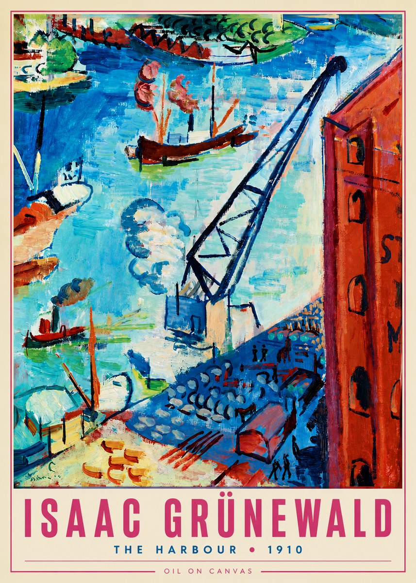 Isaac Grünewald The Harbour No3 - Poster
