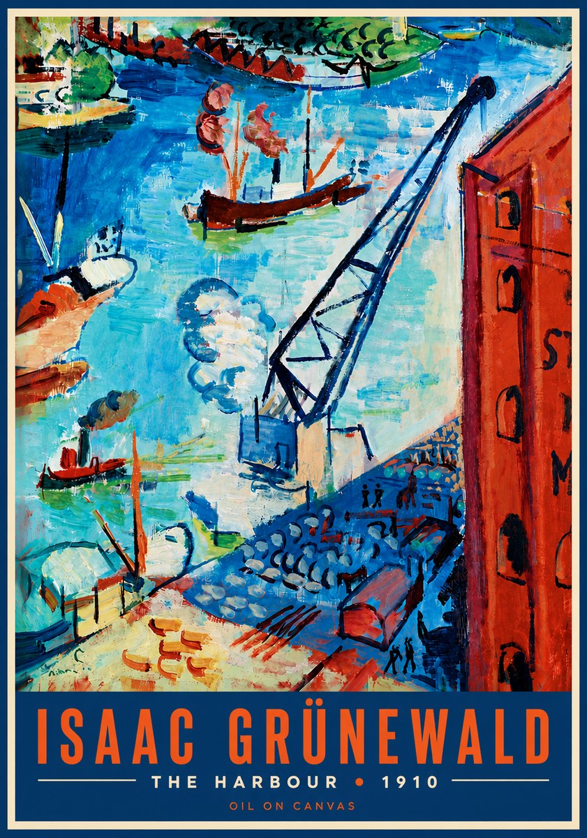 Isaac Grünewald The Harbour No5 - Poster