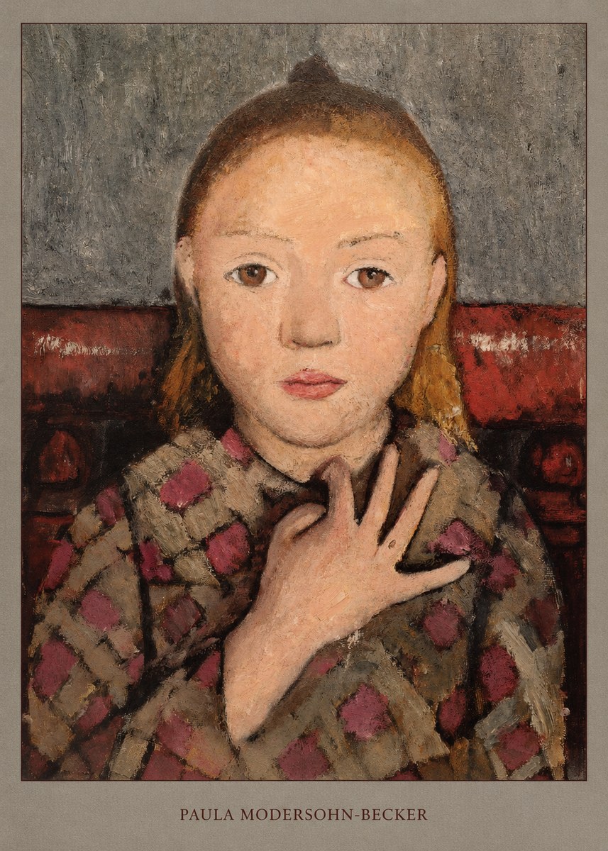 Paula Modersohn-Becker Girl in Checked Blouse No5 - Poster