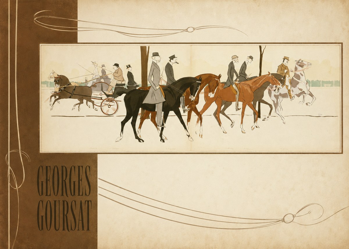 Georges Goursat Equestrian Promenade No2 - Poster