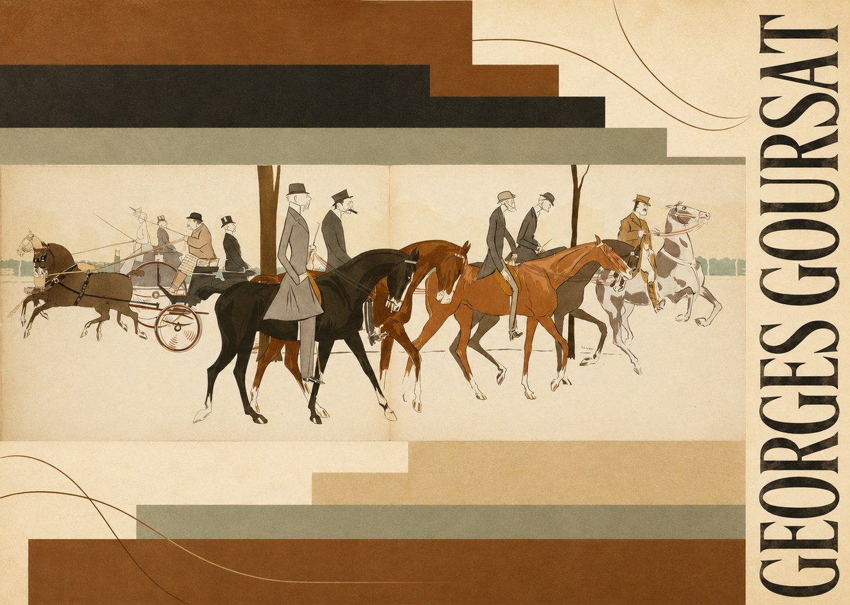 Georges Goursat Equestrian Promenade No6 - Poster
