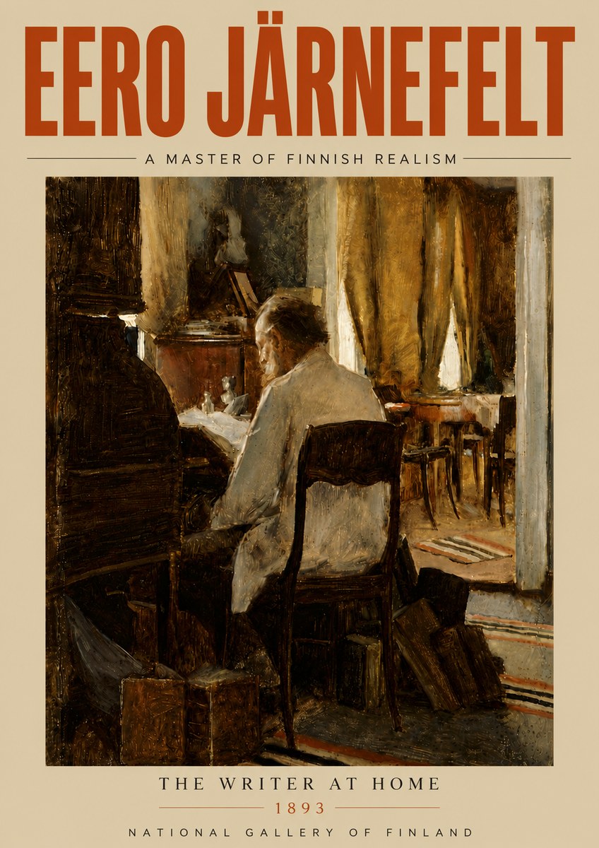 Eero Järnefelt The Writer at Home No5 - Poster