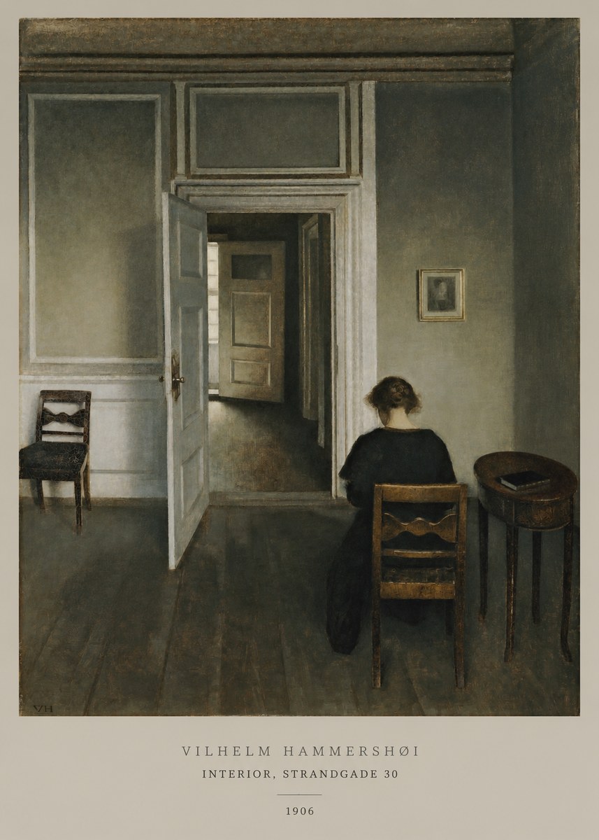 Vilhelm Hammershøi Interior, Strandgade 30 II No5 - Poster