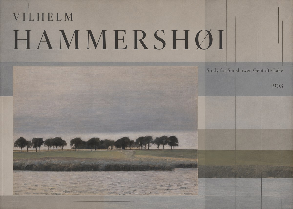 Vilhelm Hammershøi Study for Sunshower, Gentofte Lake No5 - Poster