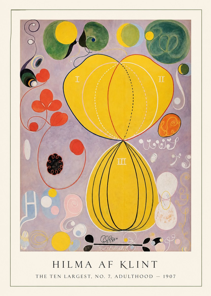 Hilma af Klint The Ten Largest, No. 7, Adulthood No1 - Poster