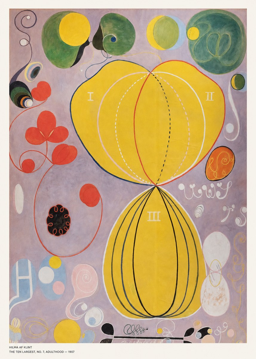 Hilma af Klint The Ten Largest, No. 7, Adulthood No5 - Poster