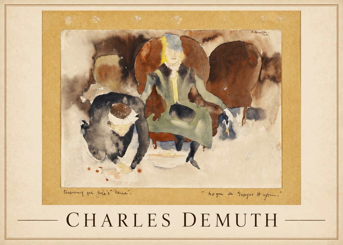 Charles Demuth Drawing for Zola's "Nana" No1 - Poster