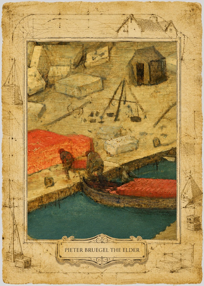 Pieter Bruegel A Harbor Scene Detail No3 - Poster