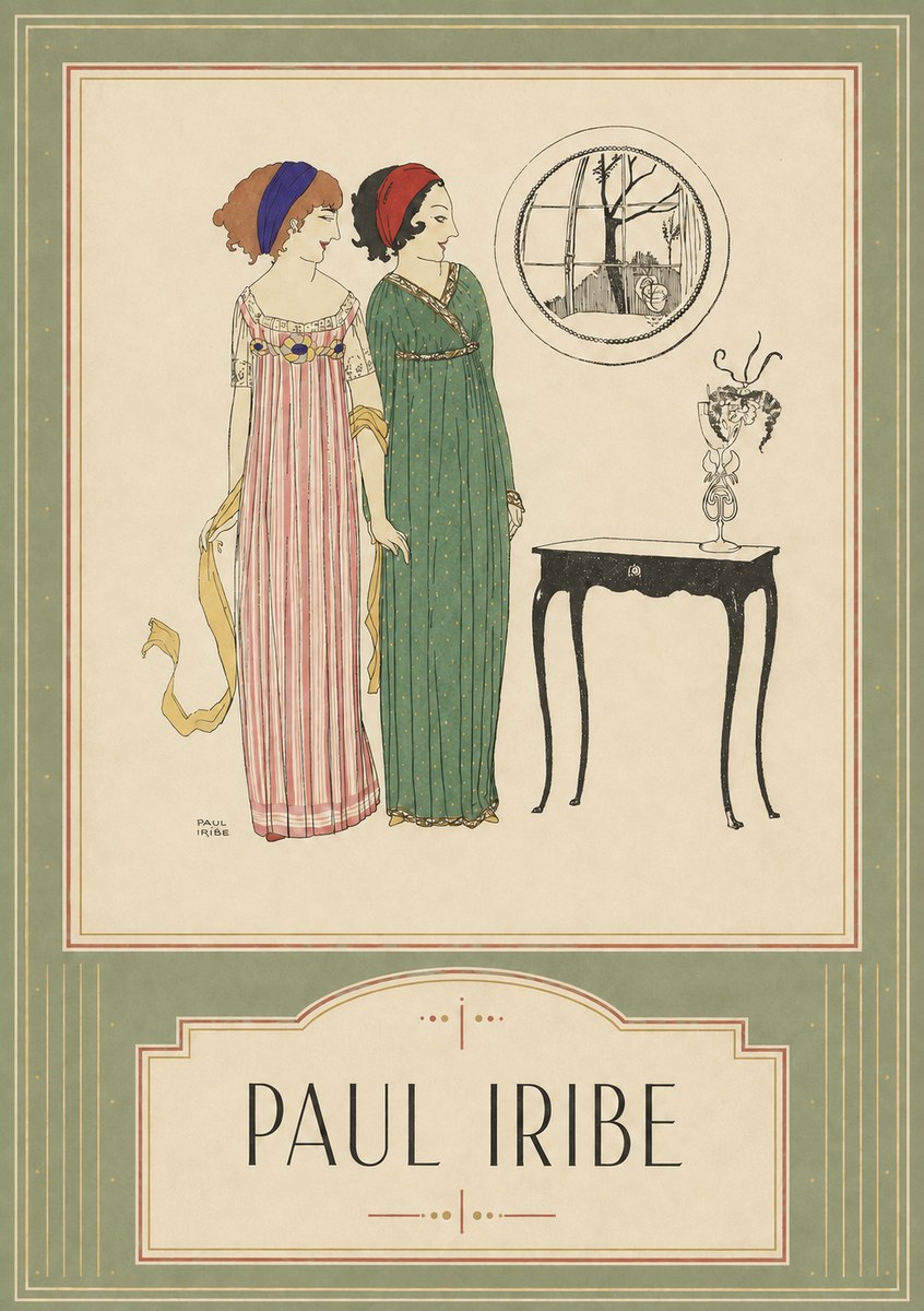 Paul Iribe Two Women in Elegant Dresses No6 - Poster