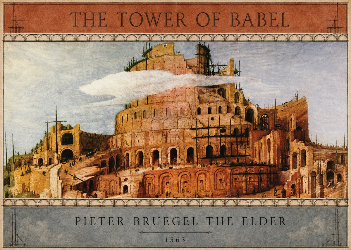 Pieter Bruegel The Tower of Babel XI No3 - Poster