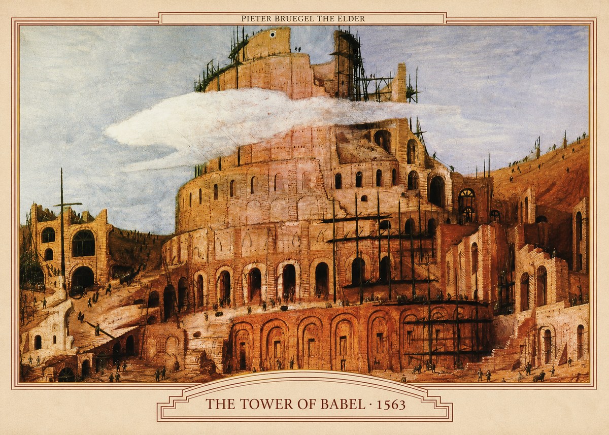 Pieter Bruegel The Tower of Babel XI No5 - Poster