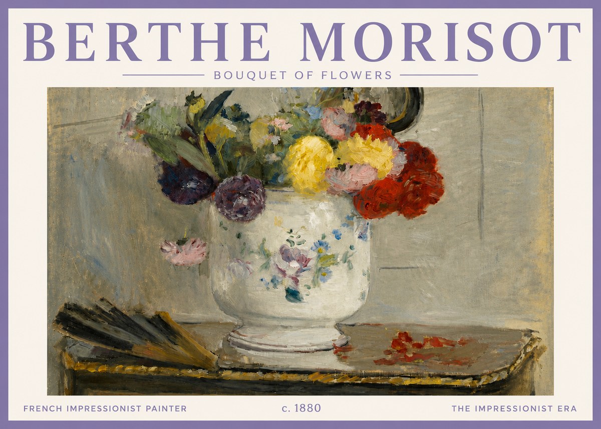 Berthe Morisot Bouquet of Flowers No4 - Poster