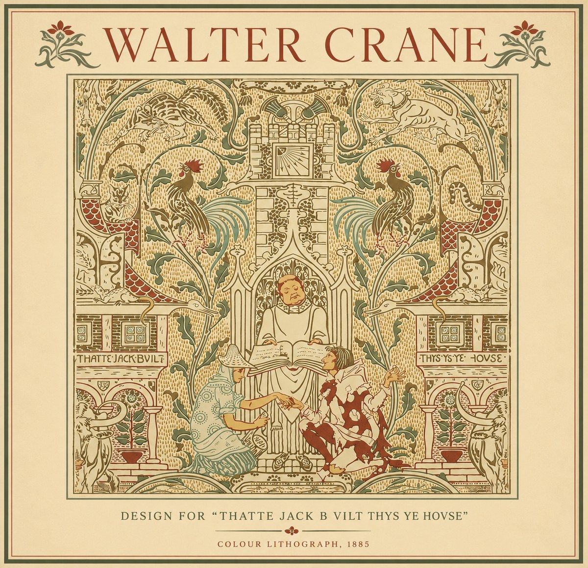 Walter Crane Design for "Thatte Jack B Vilt Thys Ye Hovse" No4 - Poster