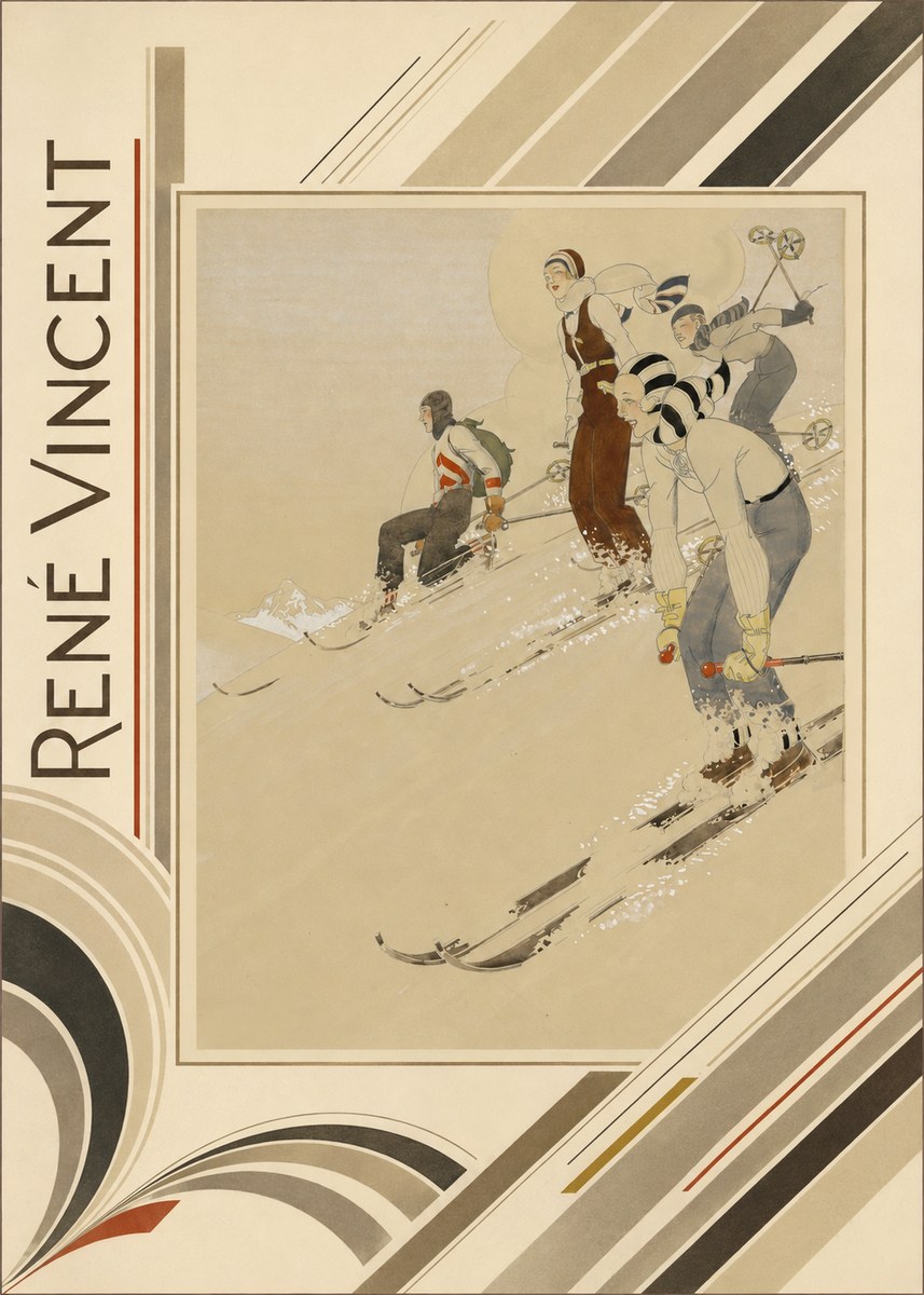 René Vincent Skiers No6 - Poster