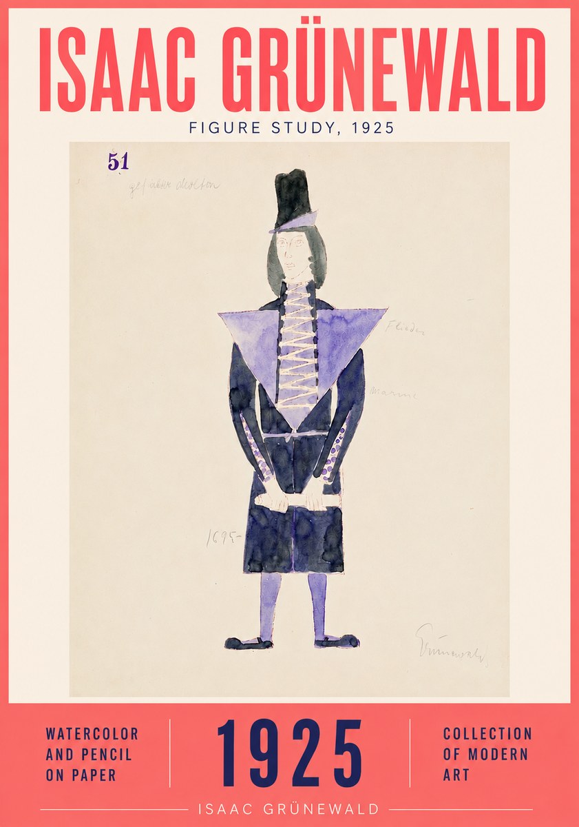 Isaac Grünewald Figure Study, 1925 No4 - Poster