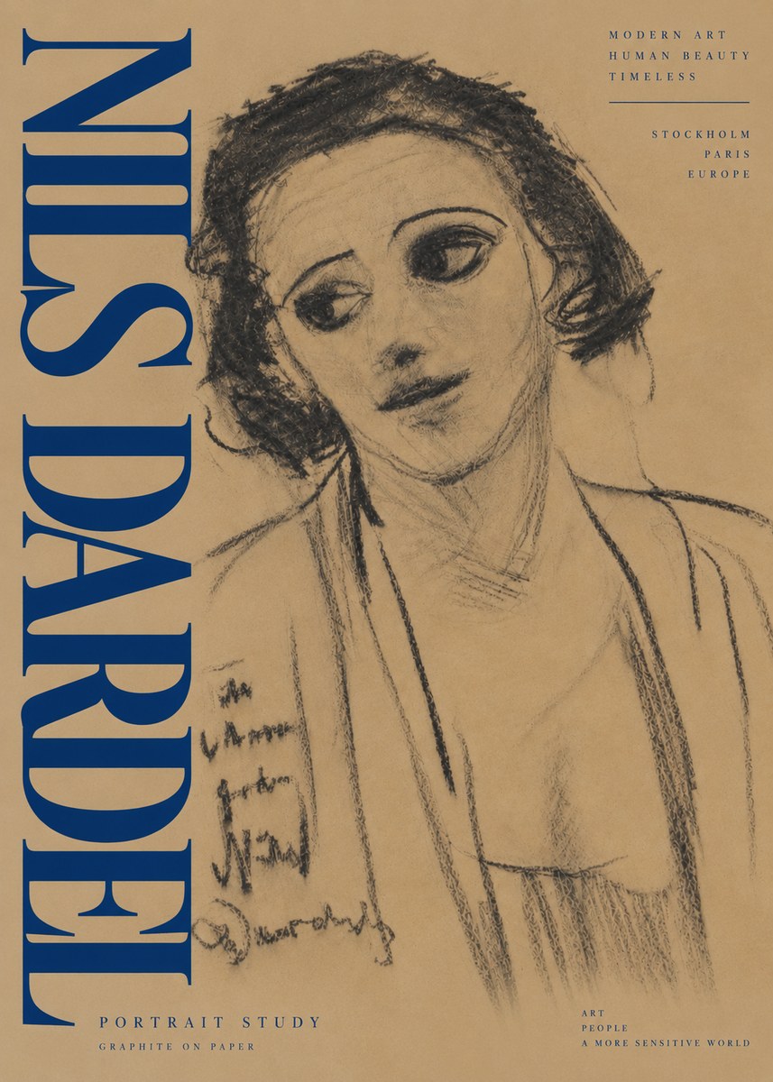 Nils Dardel Portrait Study No3 - Poster