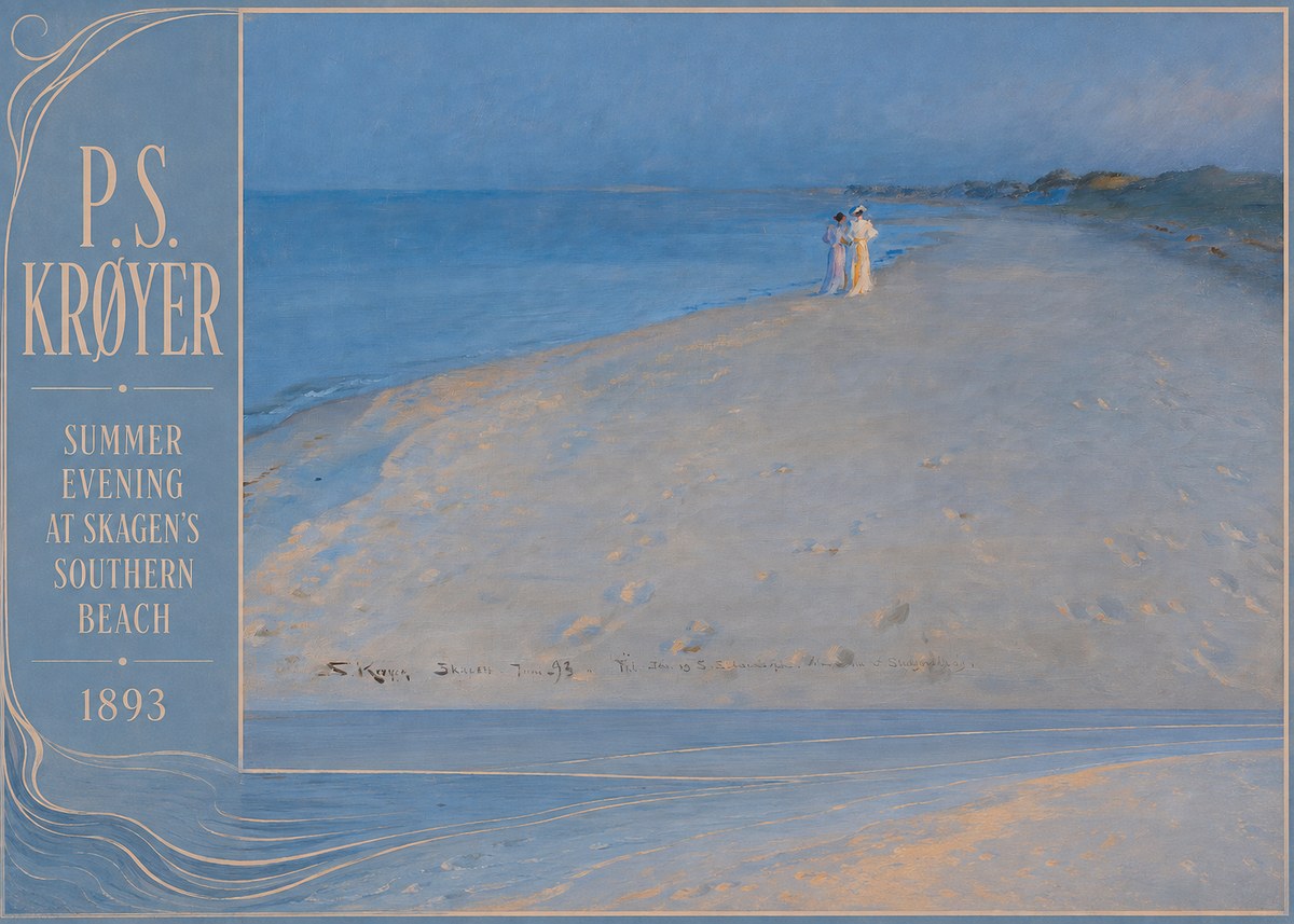 P.S. Krøyer Summer Evening at Skagen's Southern Beach No2 - Poster