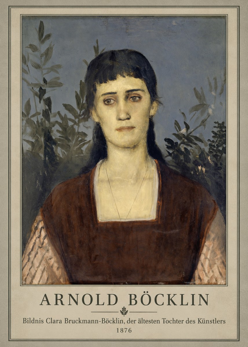 Arnold Böcklin Bildnis Clara Bruckmann-böcklin, Der Ältesten Tochter Des Künstlers No1 - Poster