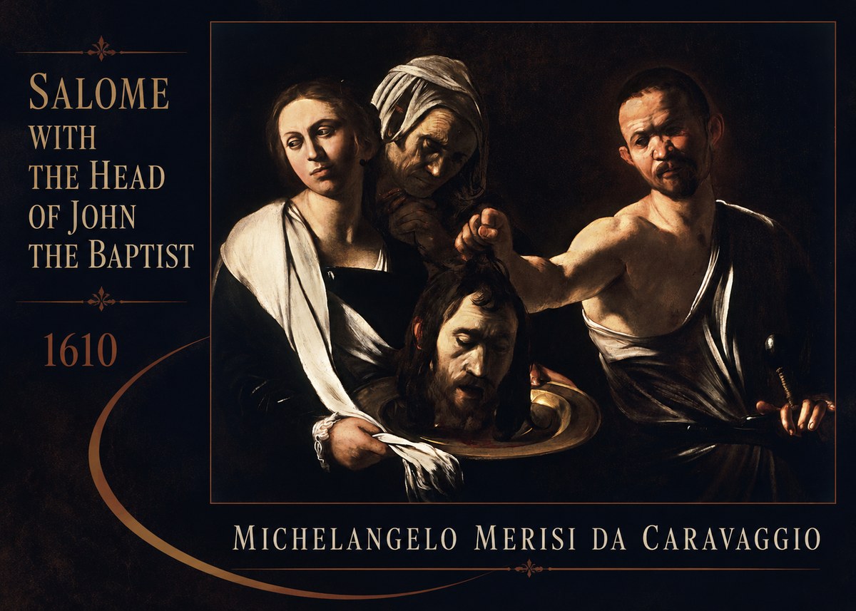 Michelangelo Merisi da Caravaggio Salome with the Head of John the Baptist No2 - Poster