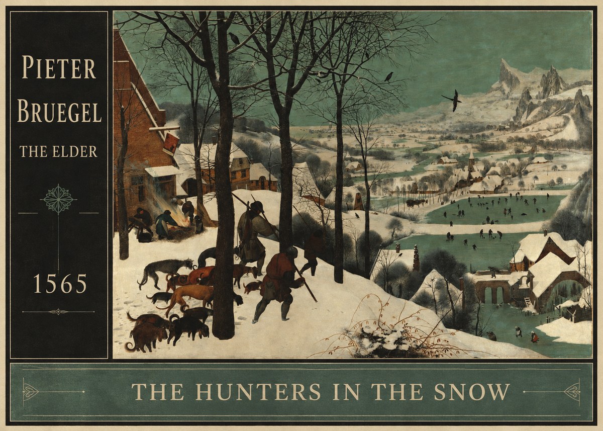 Pieter Bruegel The Hunters in the Snow I No2 - Poster
