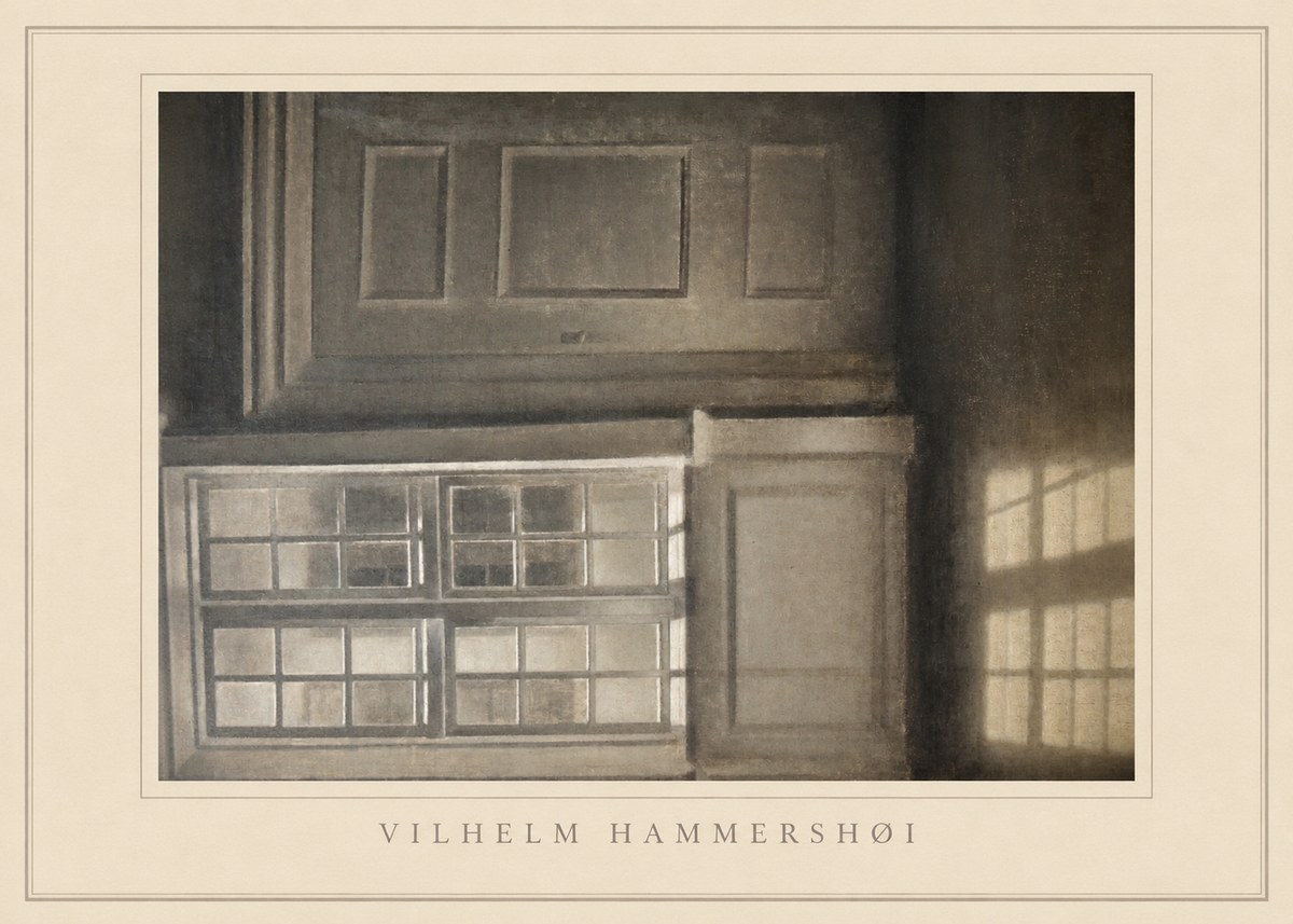 Vilhelm Hammershøi Interior with Window No5 - Poster