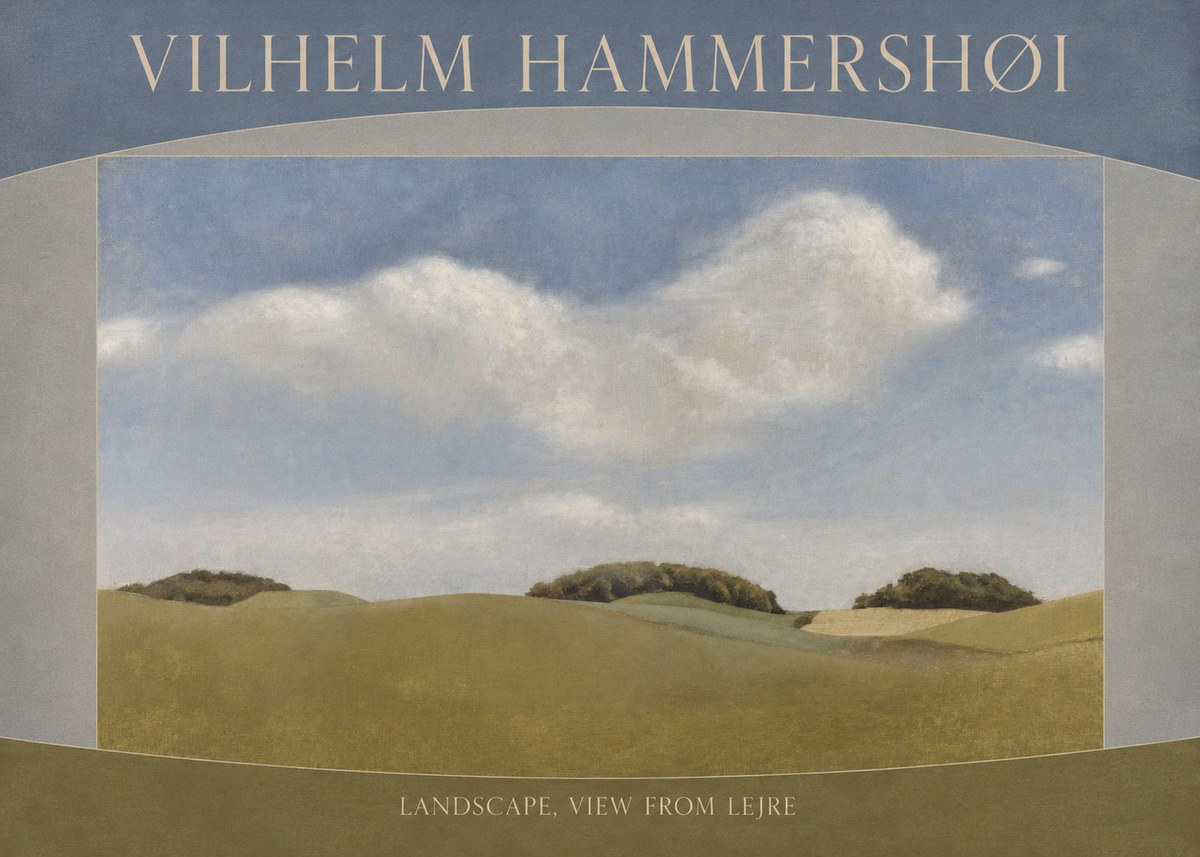Vilhelm Hammershøi Landscape, View from Lejre No3 - Poster