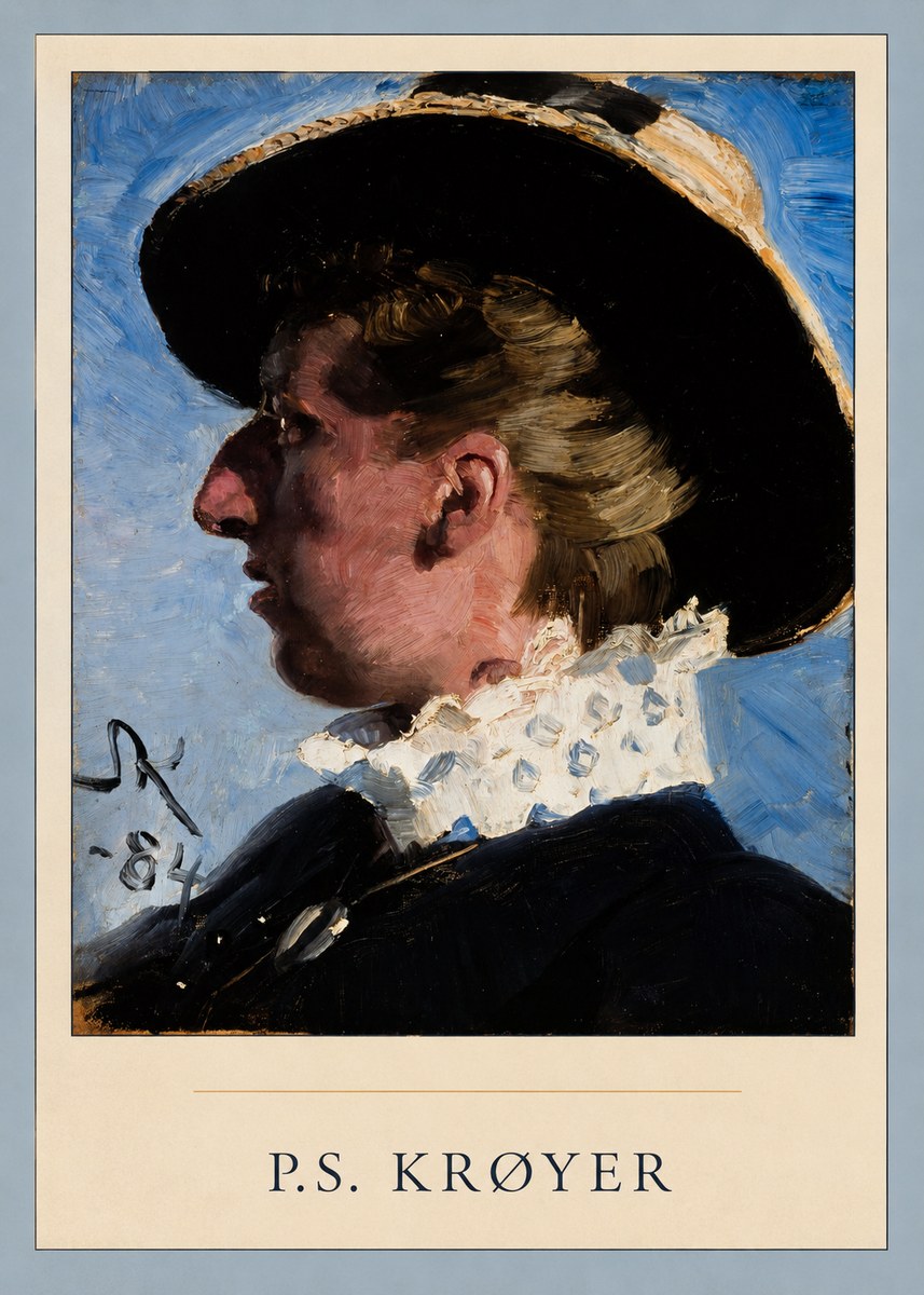 P.S. Krøyer Self-portrait II No4 - Poster