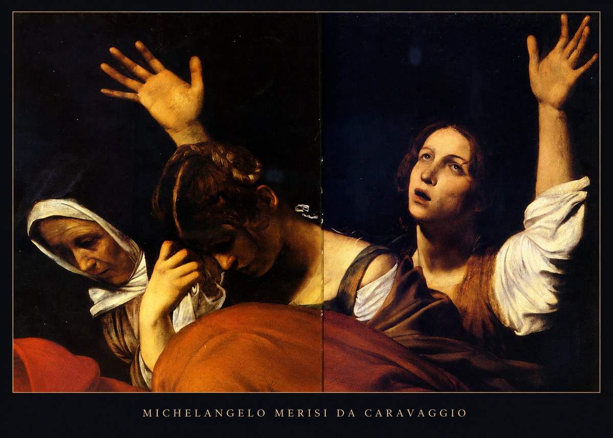 Michelangelo Merisi da Caravaggio The Entombment of Christ I No5 - Poster