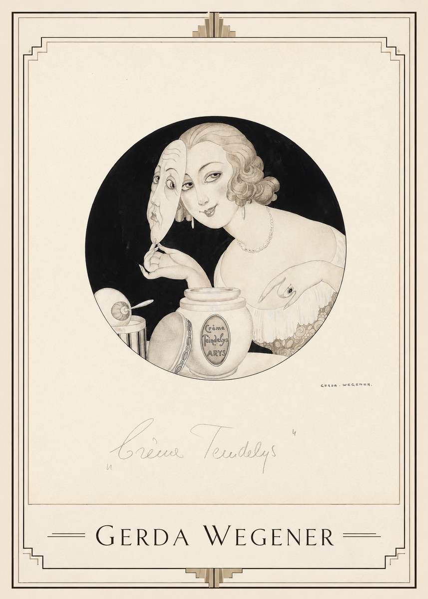 Gerda Wegener Crème Teindelys I No1 - Poster