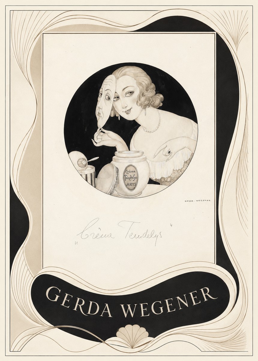 Gerda Wegener Crème Teindelys I No3 - Poster