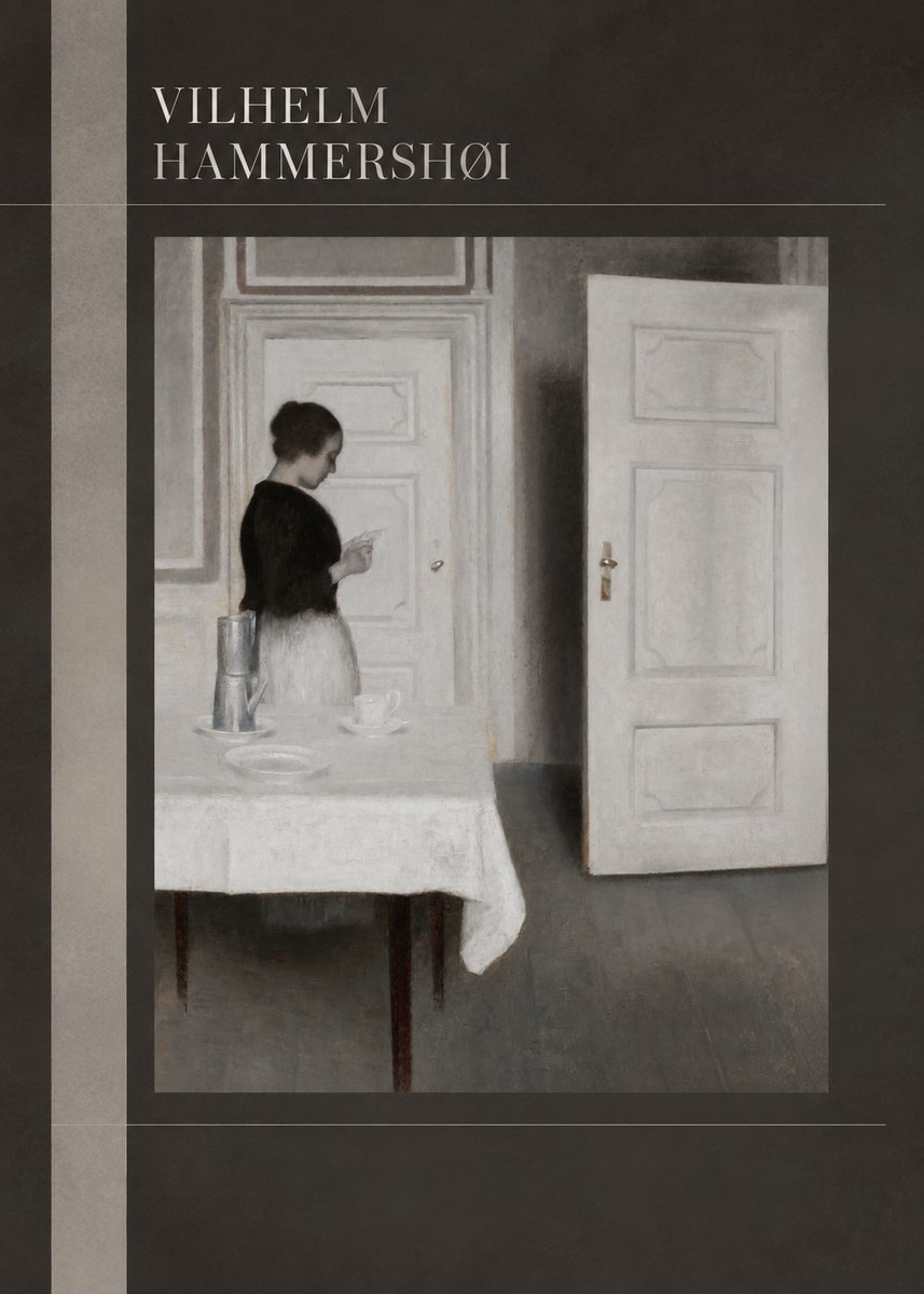 Vilhelm Hammershøi Interior with a Woman Reading a Letter No5 - Poster