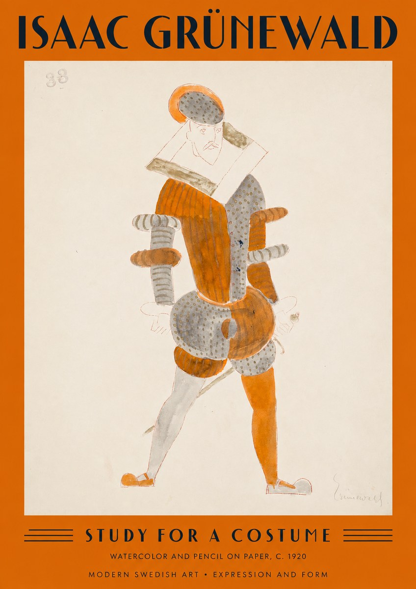 Isaac Grünewald Study for a Costume II No3 - Poster