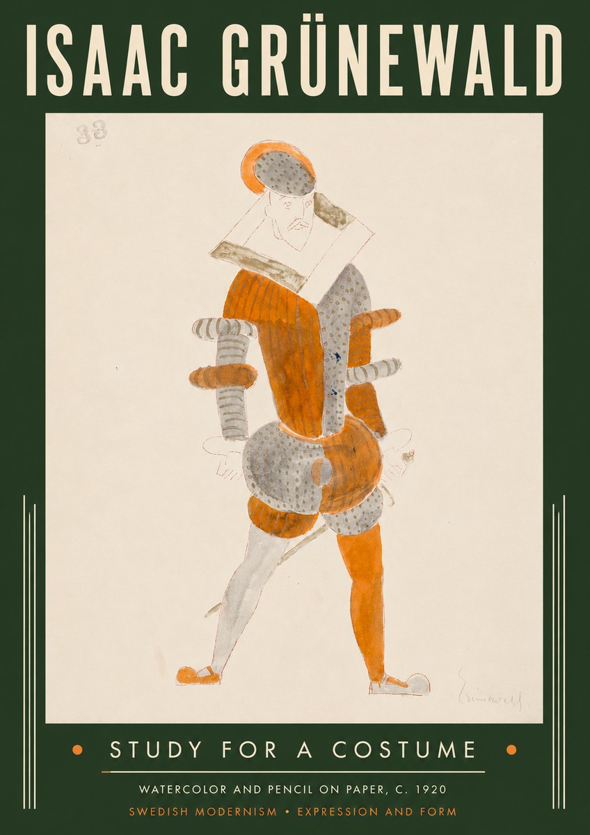 Isaac Grünewald Study for a Costume II No6 - Poster