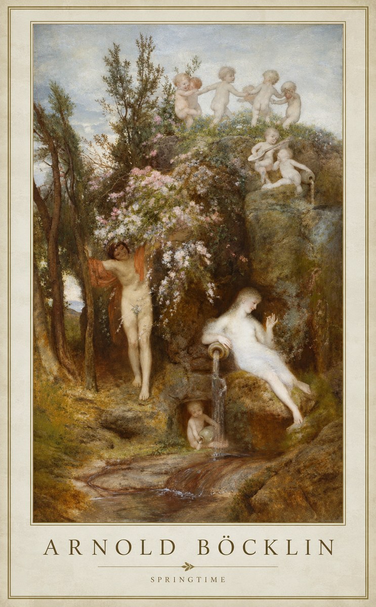 Arnold Böcklin Springtime No1 - Poster