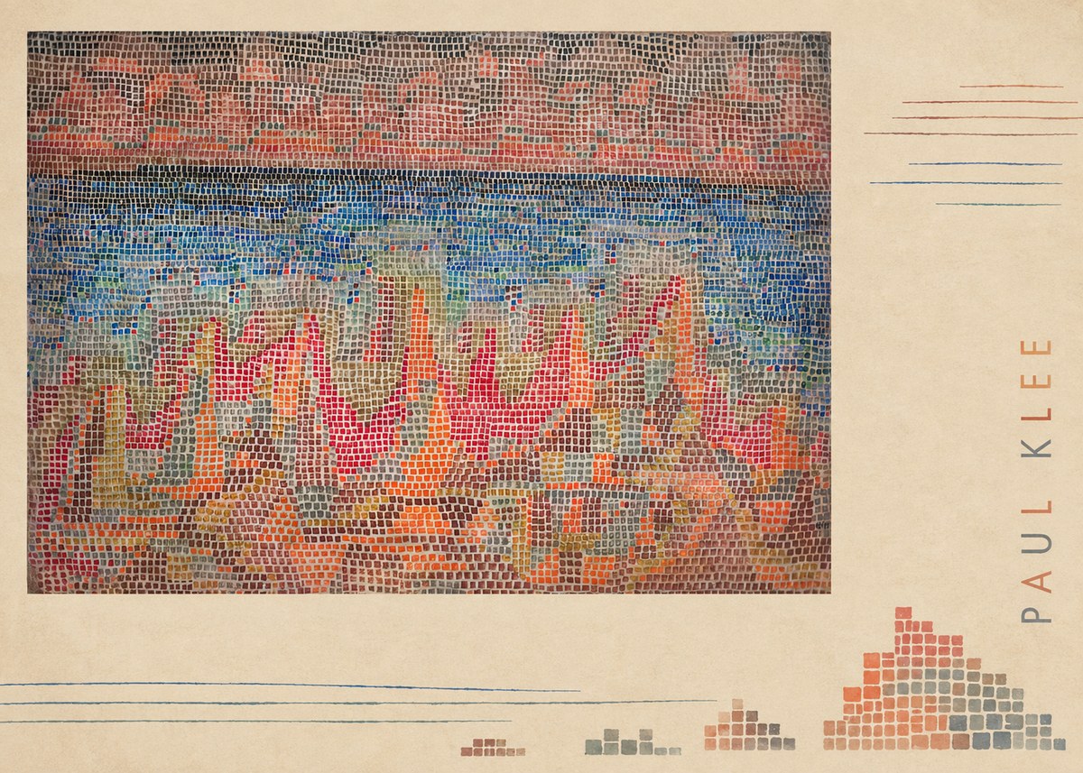 Paul Klee Abstract Gridded Composition No5 - Poster