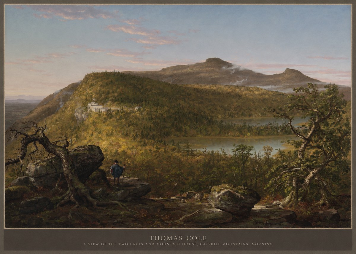 Thomas Cole A View of the Two Lakes and Mountain House, Catskill Mountains, Morning No4 - Poster