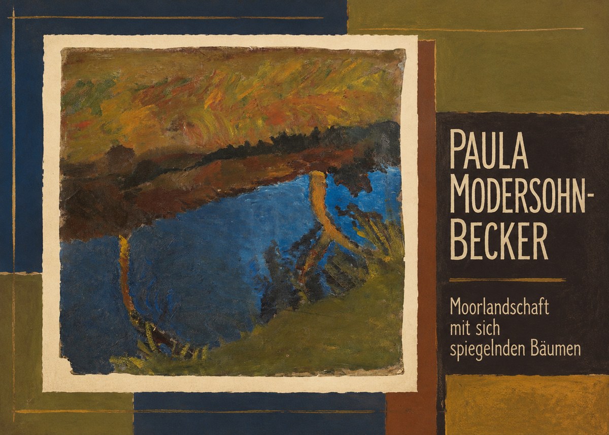 Paula Modersohn-Becker Moorlandschaft Mit Sich Spiegelnden Bäumen No2 - Poster