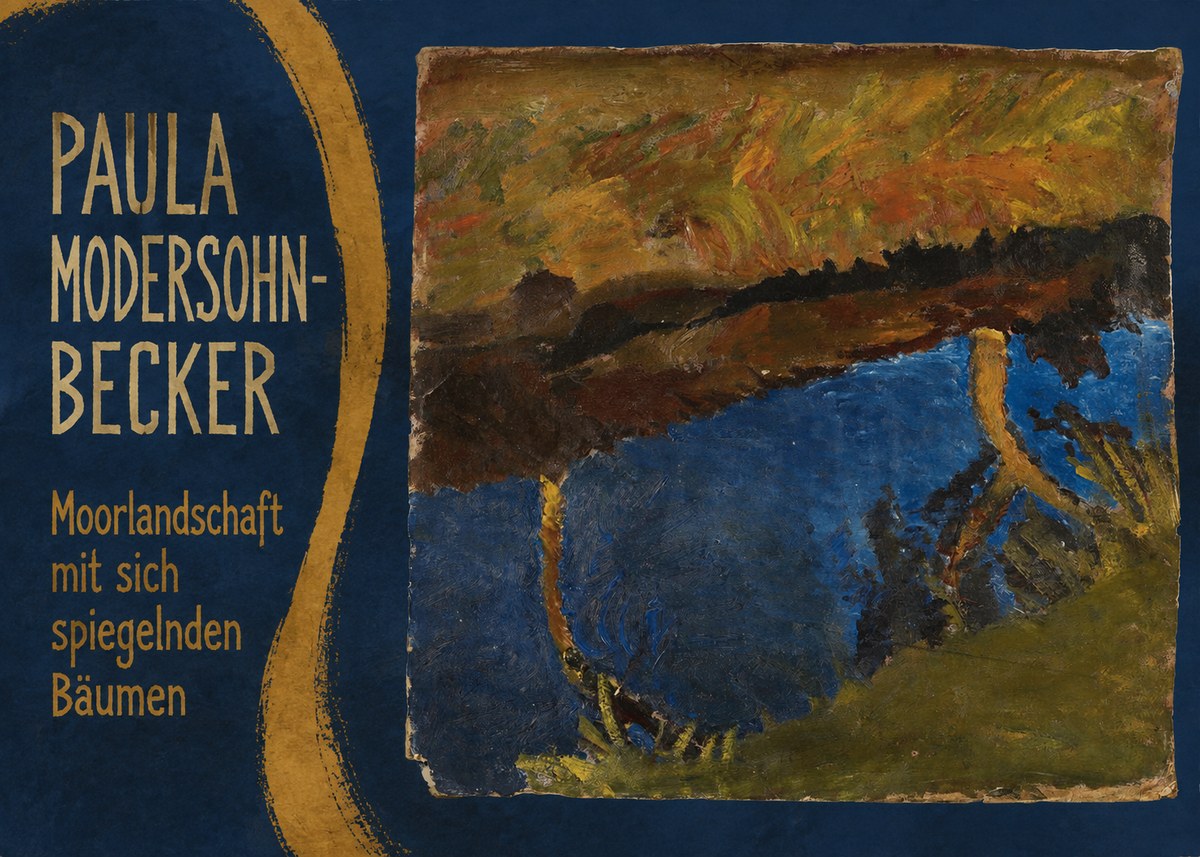 Paula Modersohn-Becker Moorlandschaft Mit Sich Spiegelnden Bäumen No5 - Poster