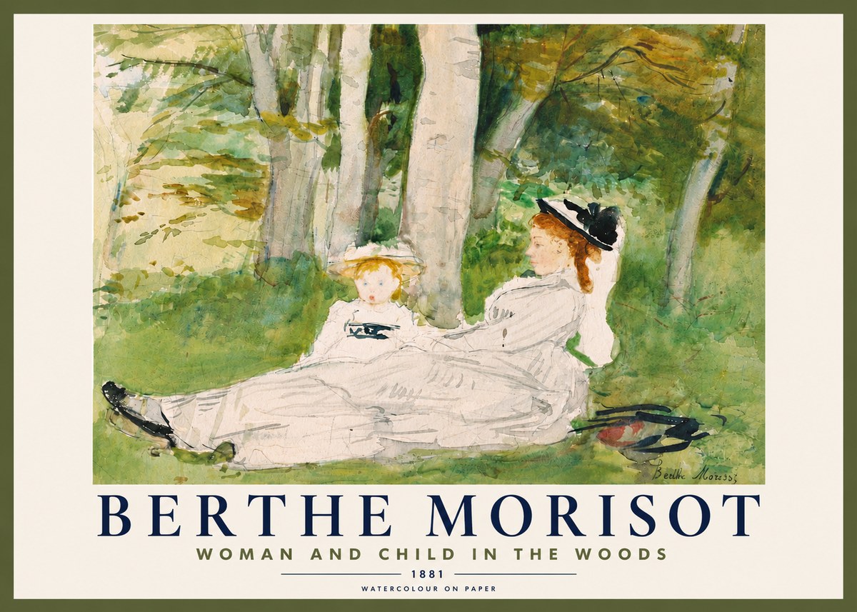 Berthe Morisot Woman and Child in the Woods No5 - Poster