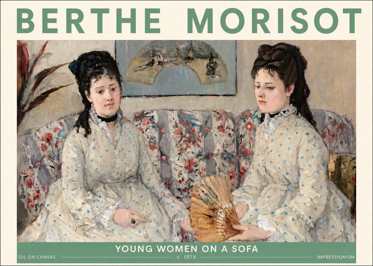 Berthe Morisot Young Women on a Sofa No4 - Poster