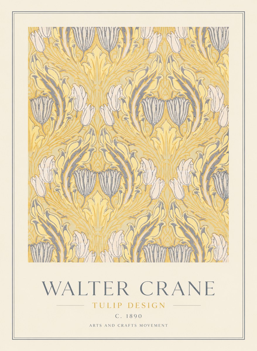 Walter Crane Tulip Design II No1 - Poster