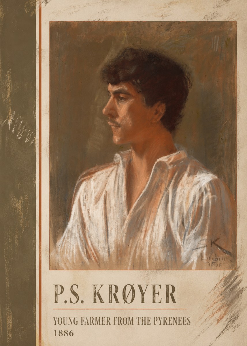 P.S. Krøyer Young Farmer from the Pyrenees No2 - Poster
