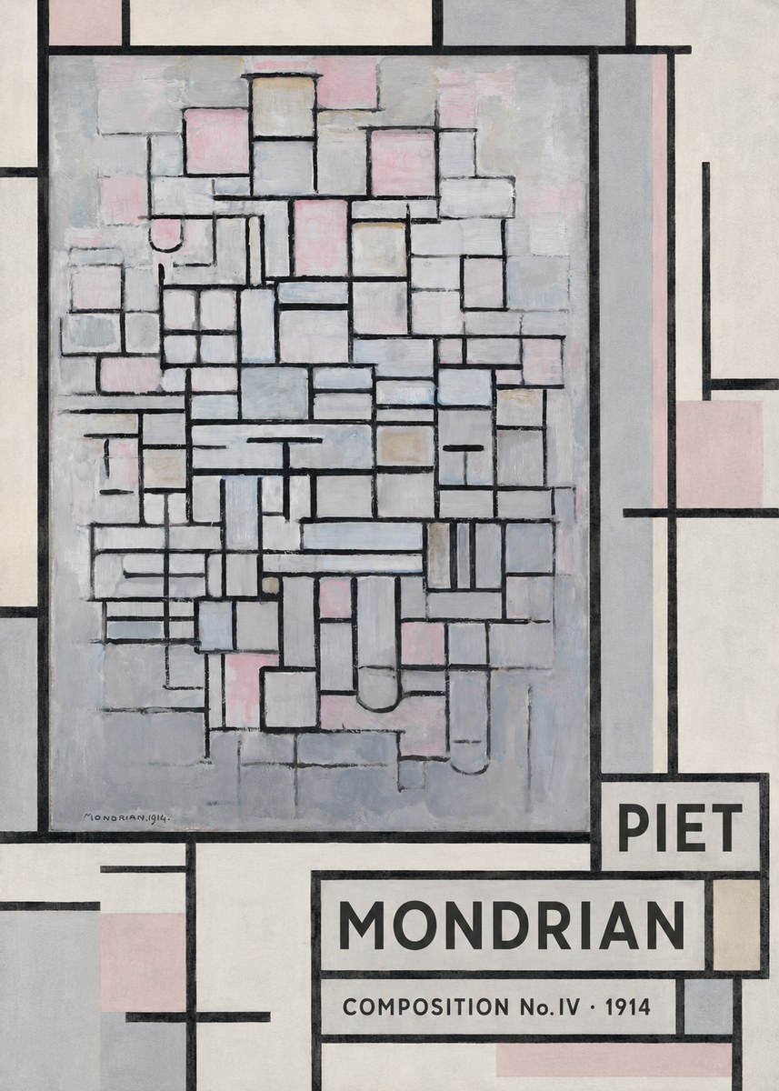 Piet Mondrian Composition No. Iv • 1914 No5 - Poster