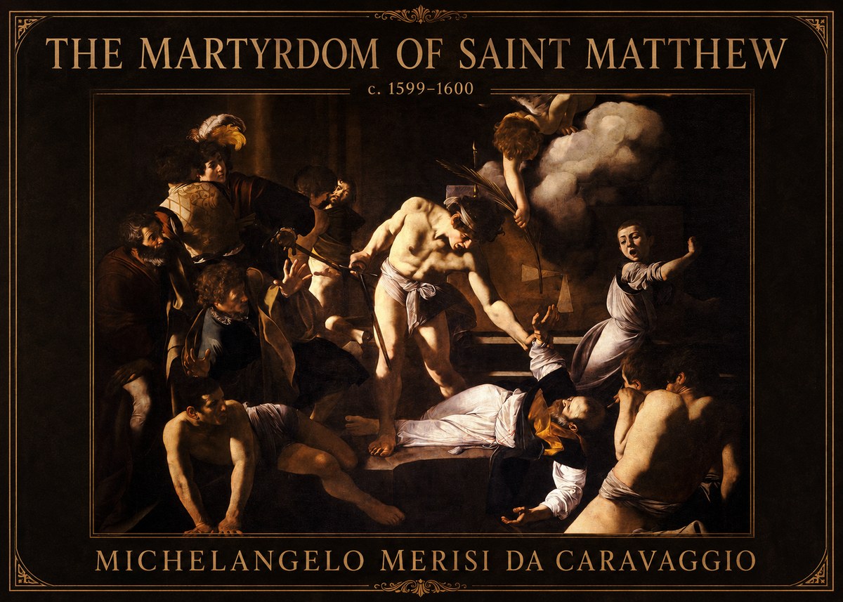 Michelangelo Merisi da Caravaggio The Martyrdom of Saint Matthew No1 - Poster